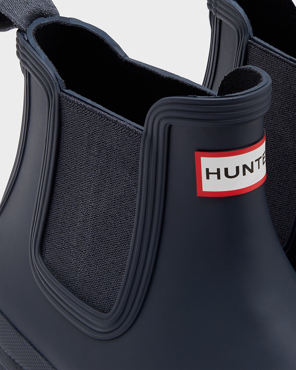 Hunter Hombre Original - Botas Chelsea Azul Marino - 958-PEWZKH